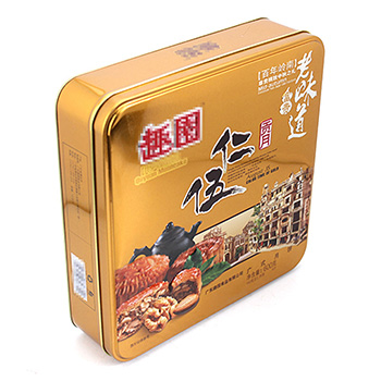 正方形五仁月餅鐵盒_食品月餅空鐵盒包裝定制工廠(chǎng)